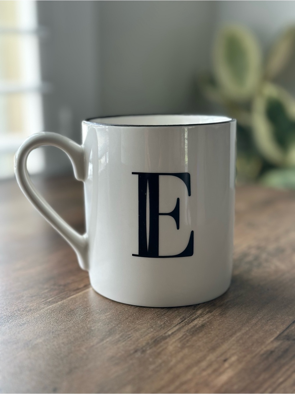 Threshold Monogram “E” Stoneware Mug Initial Coffee Cup Target 🤍☕